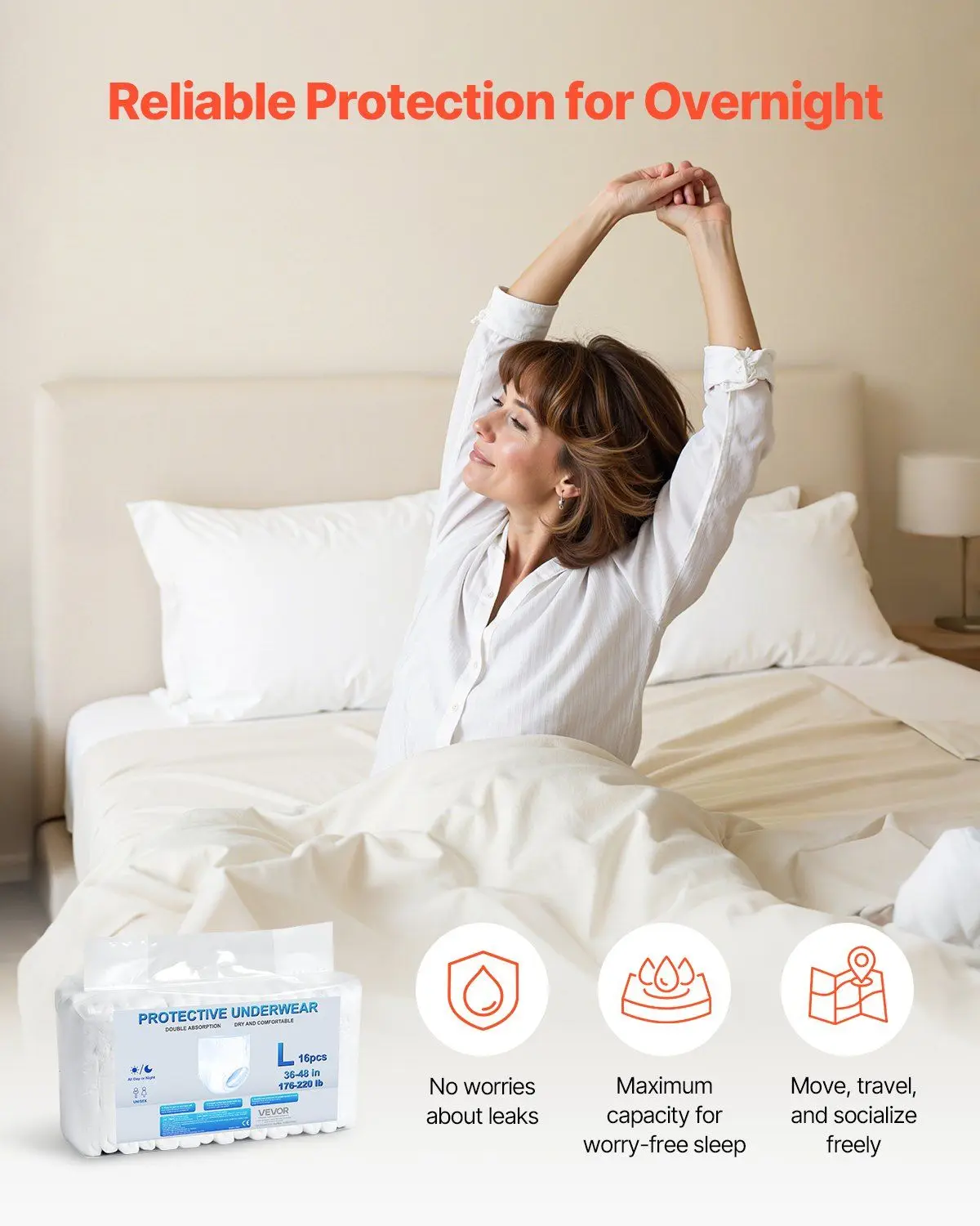 Intimo protettivo per incontinenza per adulti per uomo e donna taglia L