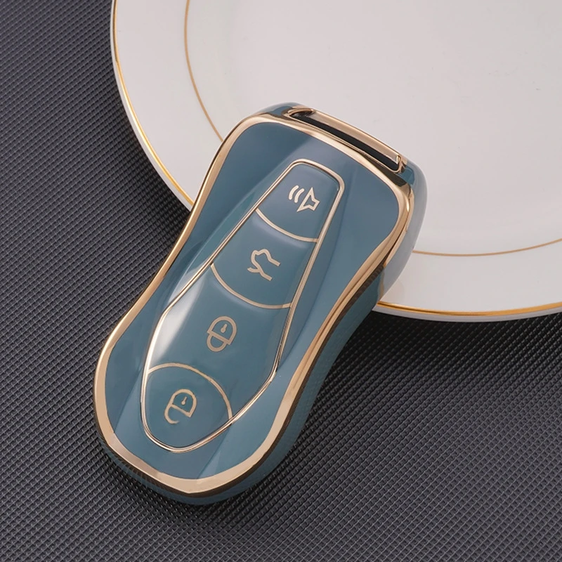 Key Remote Case Cover For Geely Tugella 2020 Boyue Atlas Pro Gili Tugella Key Protector Keychain Accessories TPU Car Shell Fob