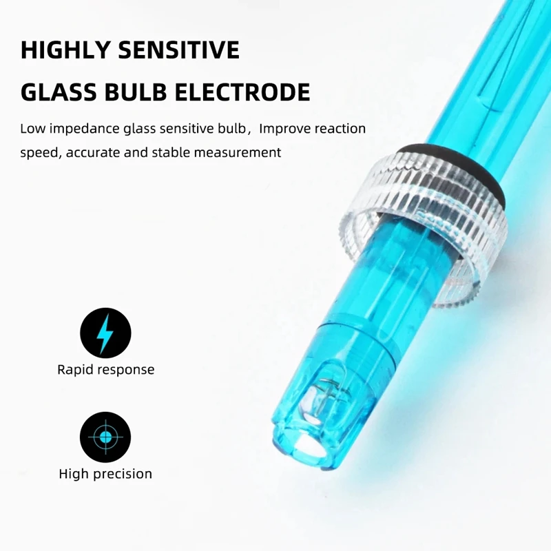 Probe pengganti ABFU-PH dengan antarmuka BNC 300Cm kabel 0-14 PH Q9 Probe Controller Sensor potensial pengurang oksidasi