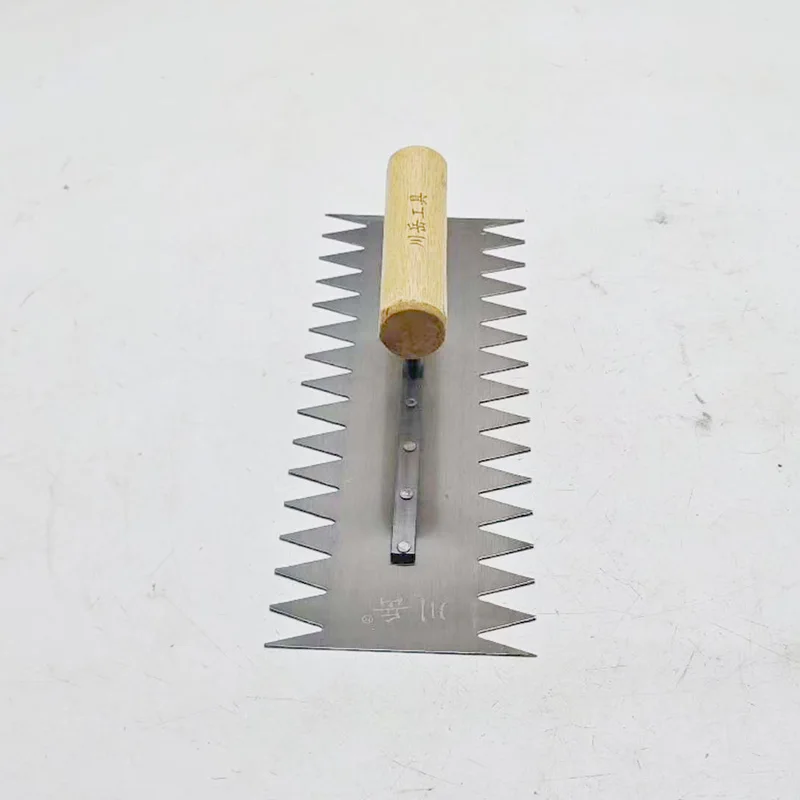 Espátula de acero al carbono con mango de madera, espátula afilada de dos lados, 20mm x 25mm, 300mm, herramientas para raspar hormigón