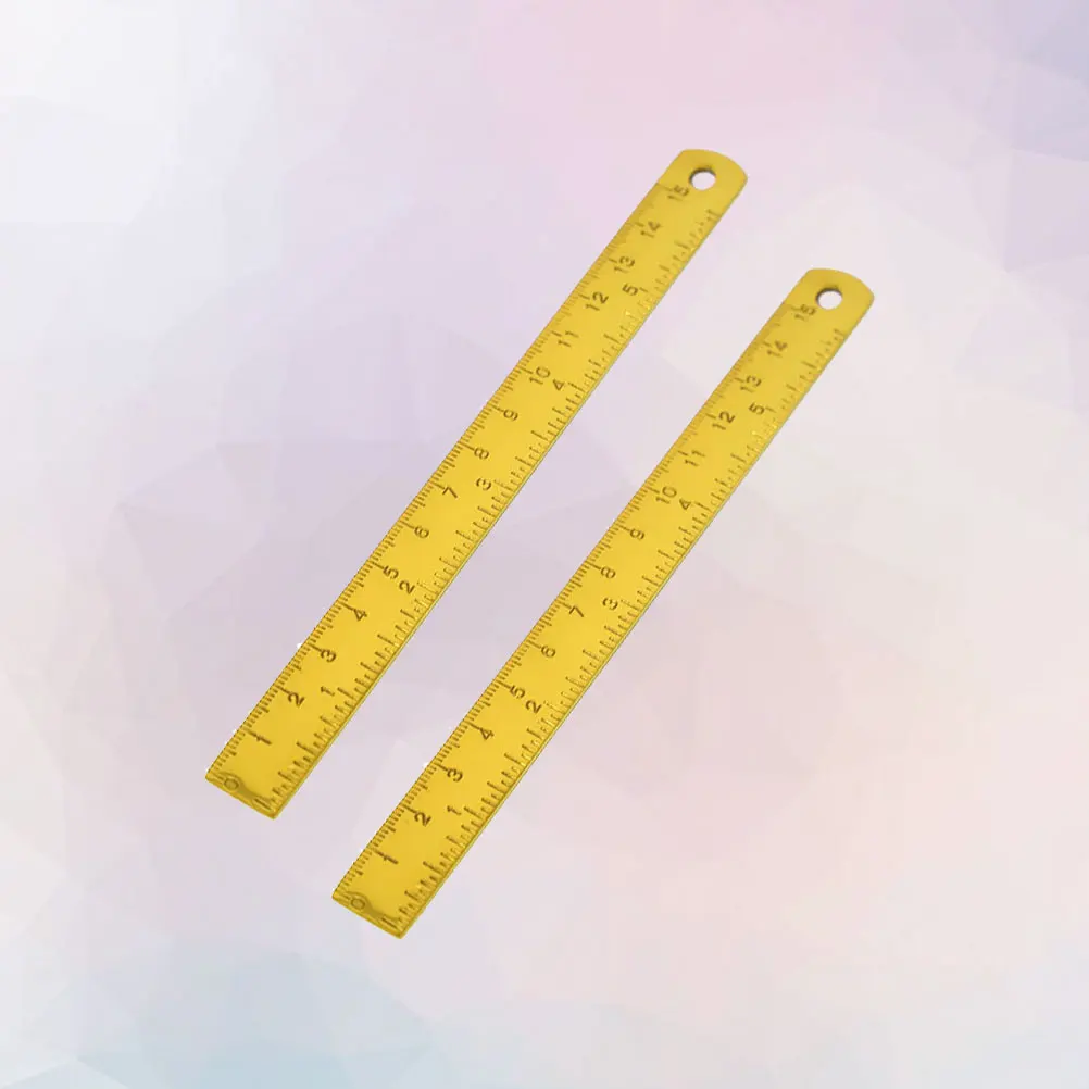 2pcs StainlessSteelRulerSmallSizeDurableSchoolSuppliesDrawingToolsNordicStylePrecisionScaleLearningToolKidsFamily