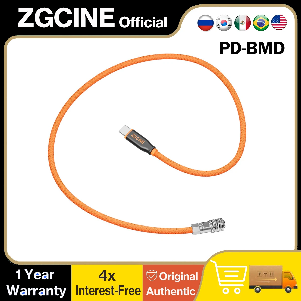 ZGCINE PD-BMD USB-C PD to BMPCC Power Cable for Blackmagic Pocket Cinema Camera 6K Pro / 6K Pro G2 / 6K G2 / 6K / 4K / 8K Pro