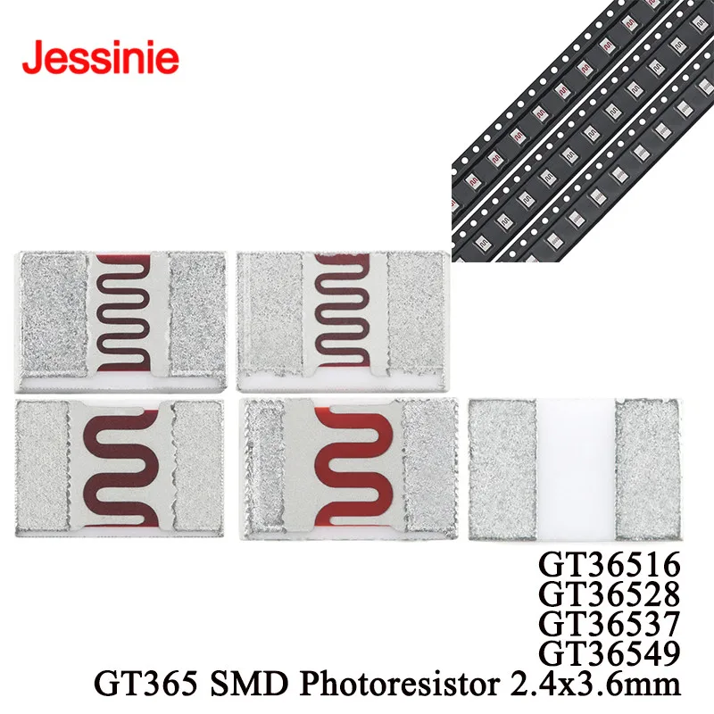100Pcs/5pcs GT36516 GT36528 GT36537 GT36549 GT365 SMD Photoresistor 2.4x3.6MM LDR Light-Dependent Resistor Photoconductive Cell
