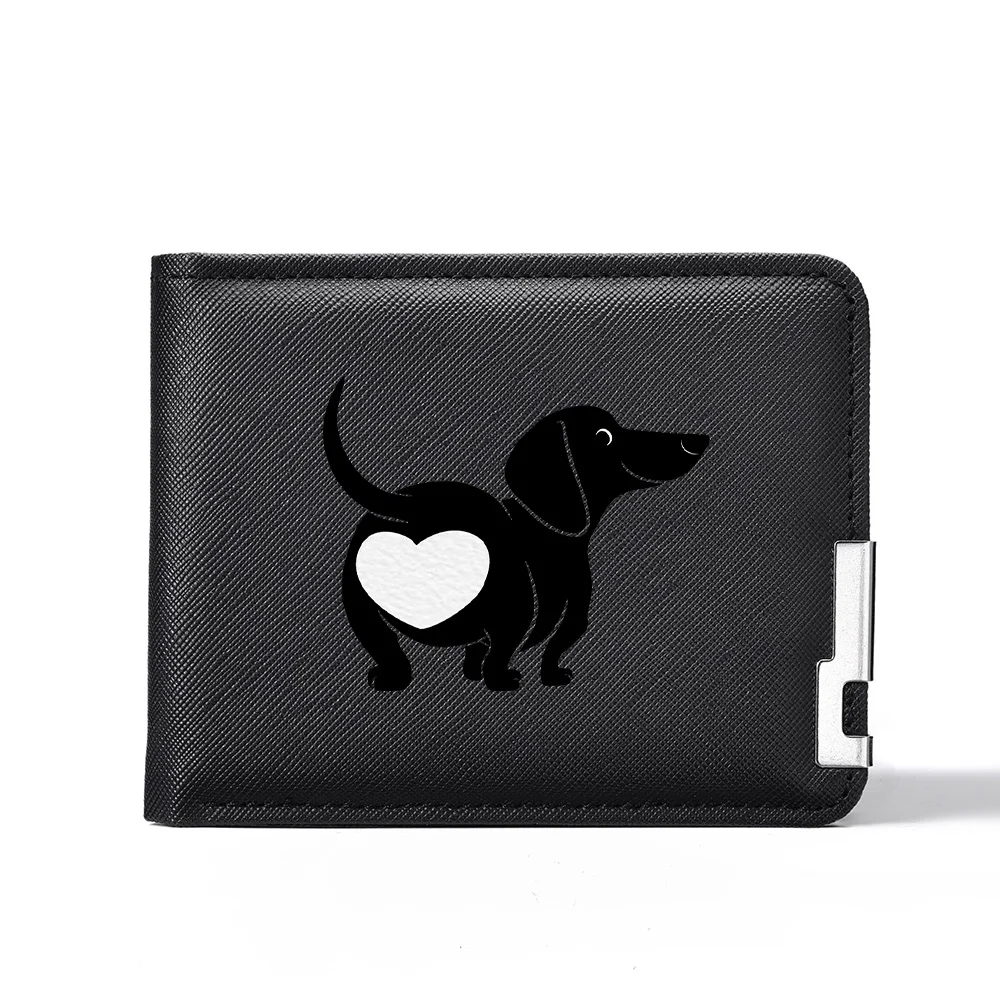 1 Piece of Cute “Dachshund” Printed Men's Wallet, Coin Purse with “Dachshund” Print - Multi-Card Slot Credit Card Holder, Wallet Suitable for Daily Use and Holiday Gifts