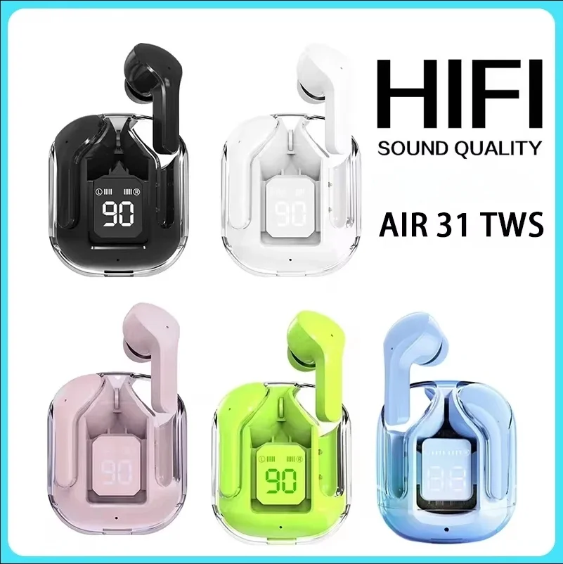 T2 Wireless Mini Earbuds LED Power Digital Display TWS Headset Stereo Sound Bluetooth-compatible 5.3 for iPone Xiaomi Lenovo