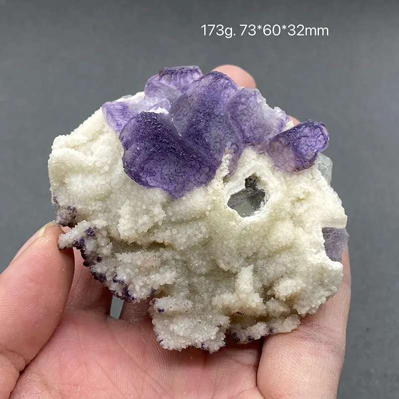 100% Natural  purple stepped fluorite cluster mineral specimens Gem level Stones and crystals