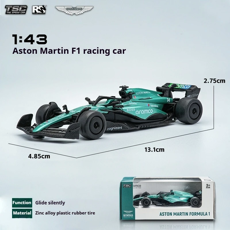 

TSC 1:43 Car Model Aston Martin F1 McLaren Racing Simulation Car Model Alloy Car Toy Desktop Ornament Car Model Collection