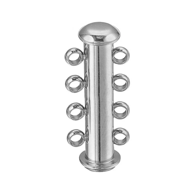 Stainless Steel Slide Tube Clasp Hooks Necklaces Bracelet Connector