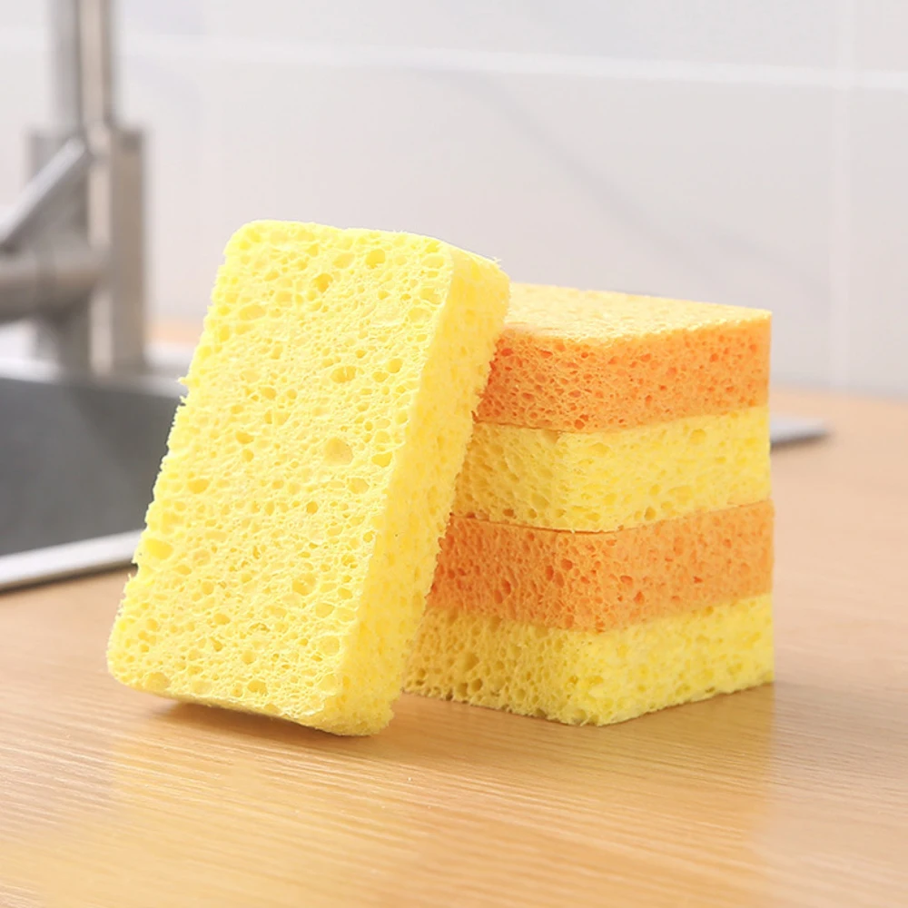 Wood Pulp Sponge Innovative Convenient Eco-friendly Durable Versatile Kitchen Dish Cleaner Accessory Kitchen Accessory Reusable