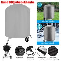 210D Outdoor Barbecue Cover Duty Grill Cover Rain Protection BBQ Cover Round Grill Grey Garden Dust Waterproof Weber Heavy Hood