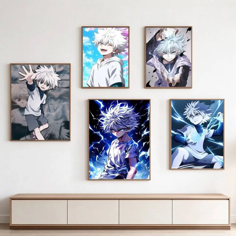 Hunter X Hunter K-Killua Zoldyck  Poster High Quality Dorm Living Room Aesthetic Wall Decoration Painting Stickers Gift