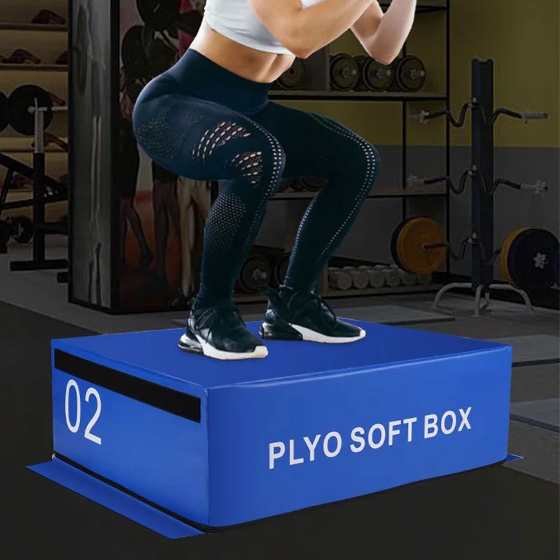 Plyo Soft Box Stackable for Adults for Box Jumping Practice Plyometrics Exercise Plyometric Box Big Large Size 4 Heights Progres