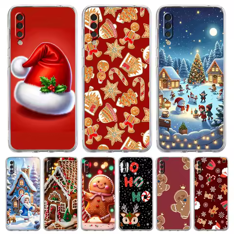 New Year Christmas Soft TPU Cover for Samsung Galaxy A25 A23 A22 A52S A52 A55 A72 A51 A71 A41 A31 A13 5G Transparent Phone Case