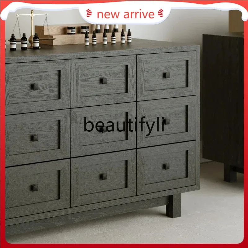 

D2520 Nakajima Cabinet Essential Oil Aromatherapy Display Cabinet Fragrance Counter Retro Display Cabinet Multi-drawer Locker