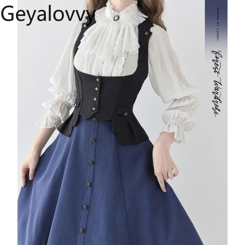 

Original Spring and Autumn Chest Support Slim Sleeveless Jacket Elegant Retro CLA Striped Versatile Single-Breasted Short Vest