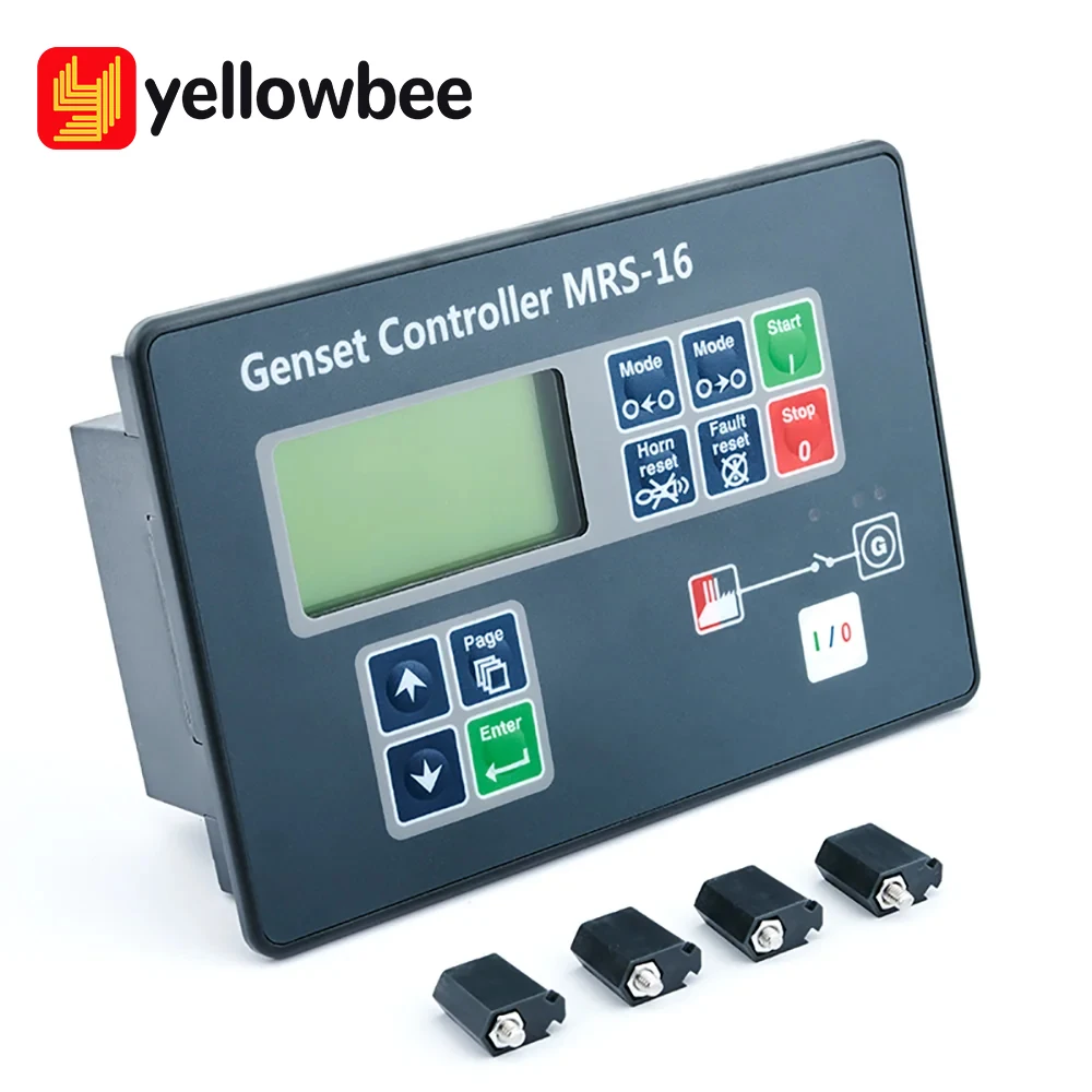 Imagem -06 - Genconjunto Controller Auto Remote Start Controle Lcd Proteja Módulo Painel Diesel Gerador Parte Compatível com Original Mrs10 Mrs16