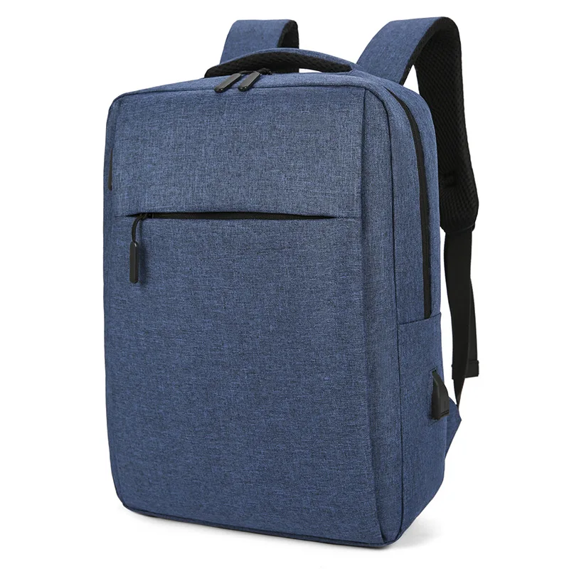 

Men Women Oxford Cloth Solid Color Simple Backpack Large Capacity Casual Business Laptop Bag