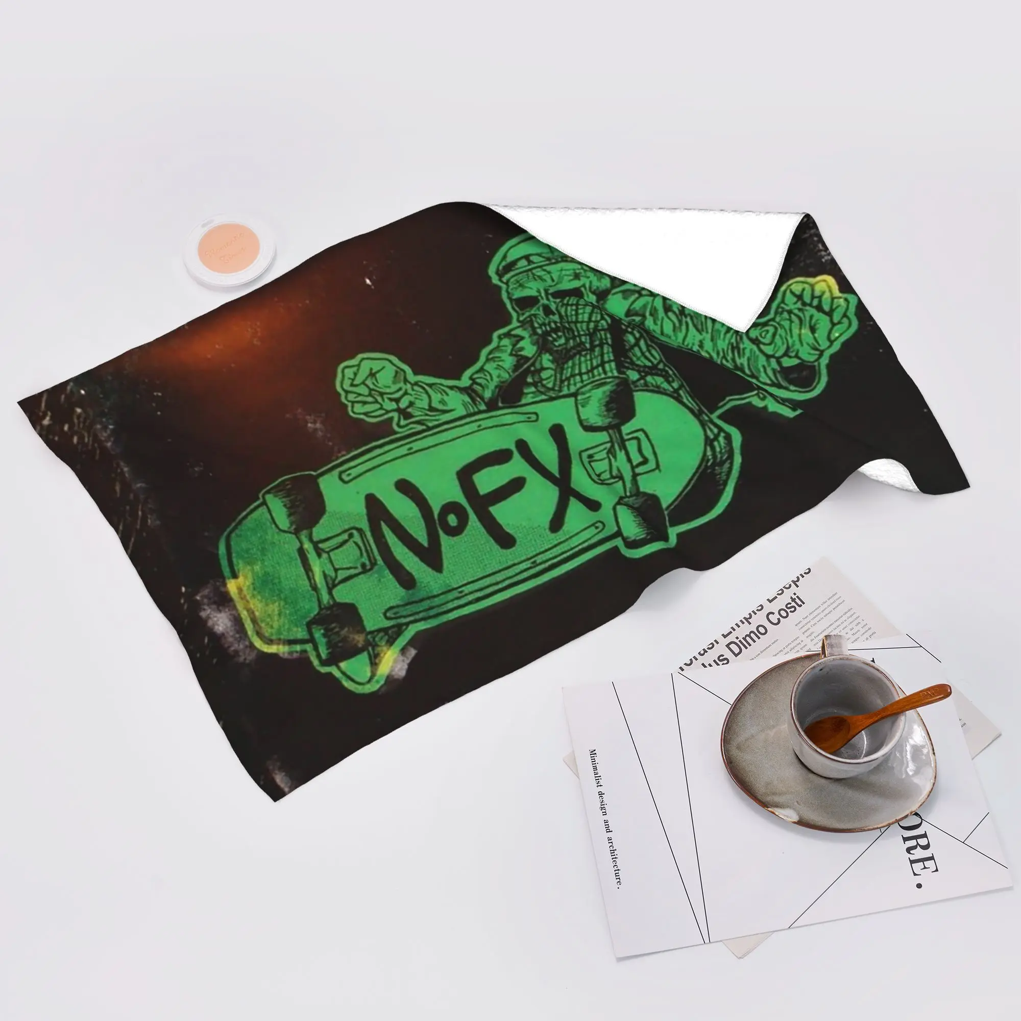 Custom Nofx Band Final Tour Skull Soft Face Towel Quick Dry Pool Bath Cotton Towels Absorbent Quick