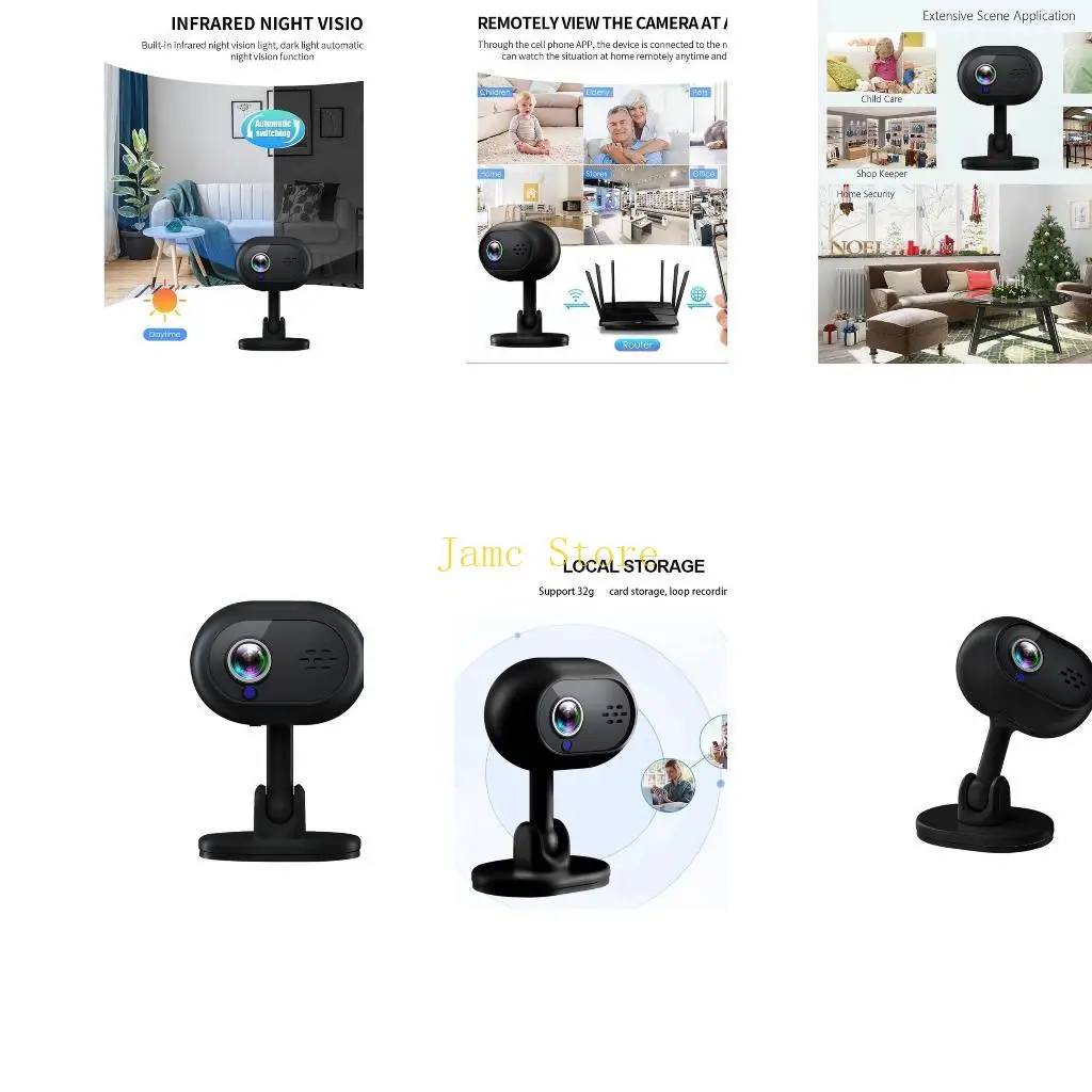 LX0B Home Surveillances Camera WiFi NightVisions 1080P APP Remote Viewing Monitor DVR