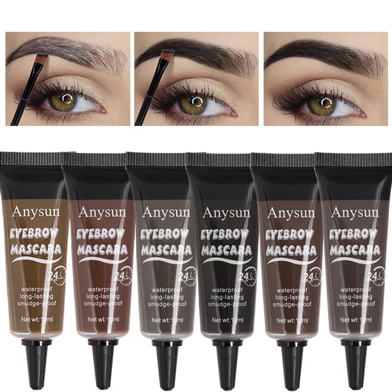 Durable Color Rendering Eyebrow Cream, Waterproof and Easy to Apply, Shaping Natural Wild Eyebrows