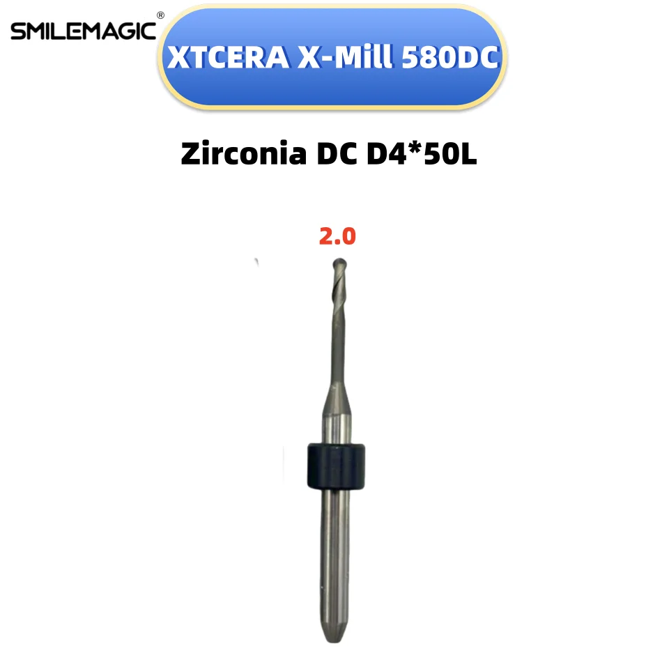 Dental Lab XTcera X-Xill 580 DC Zirconia PMMA Milling Burs DC/NC Coating CADCAM Cutters Dental Laboratory Equipment Shank  4MM