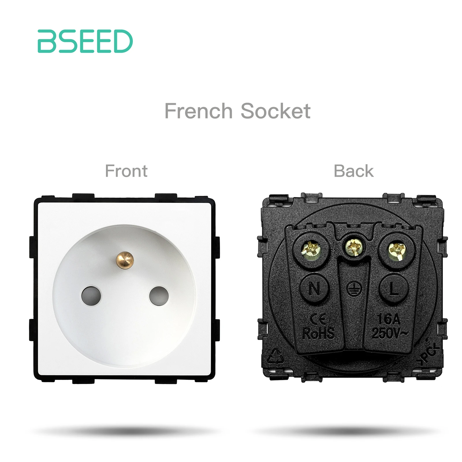 BSEED EU Standard Taste Schalter Teil HDMI USB TV Internet Typ-C Buchse Funktion Teile Mit Glas Rahmen DIY Heimwerker