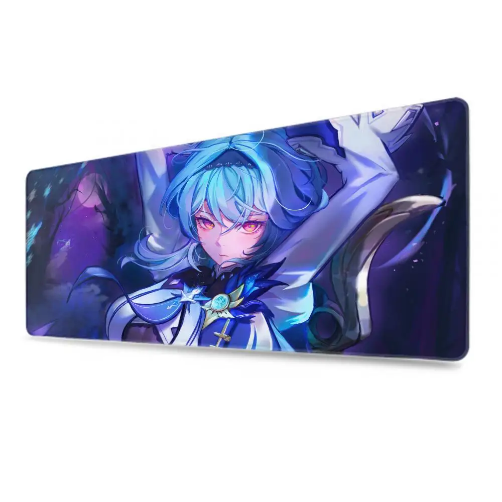 Eula Genshin Impact Mouse Pad Large Rubber Mouse Pad With Edge-Locking Computer Mouse Pad For Gamers HD Printing Desk Pad And Ke view 2