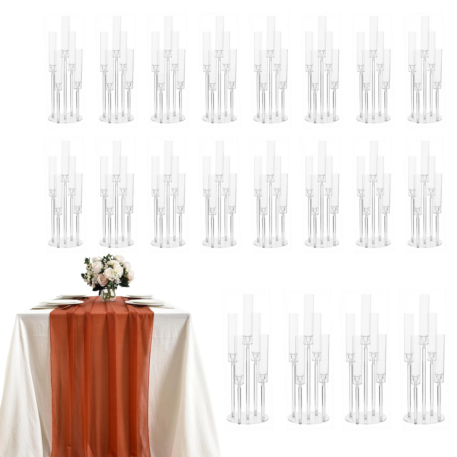 20/10PCS 5 Arm Acrylic Candle - Centerpiece Stick review and price