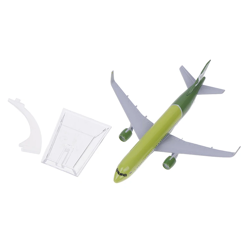 16cm Green Diecast Metal 1:400 Scale Planes Russia Siberia S7 Airlines Airbus A320 Plane Model Alloy Airplane Aircraft Model