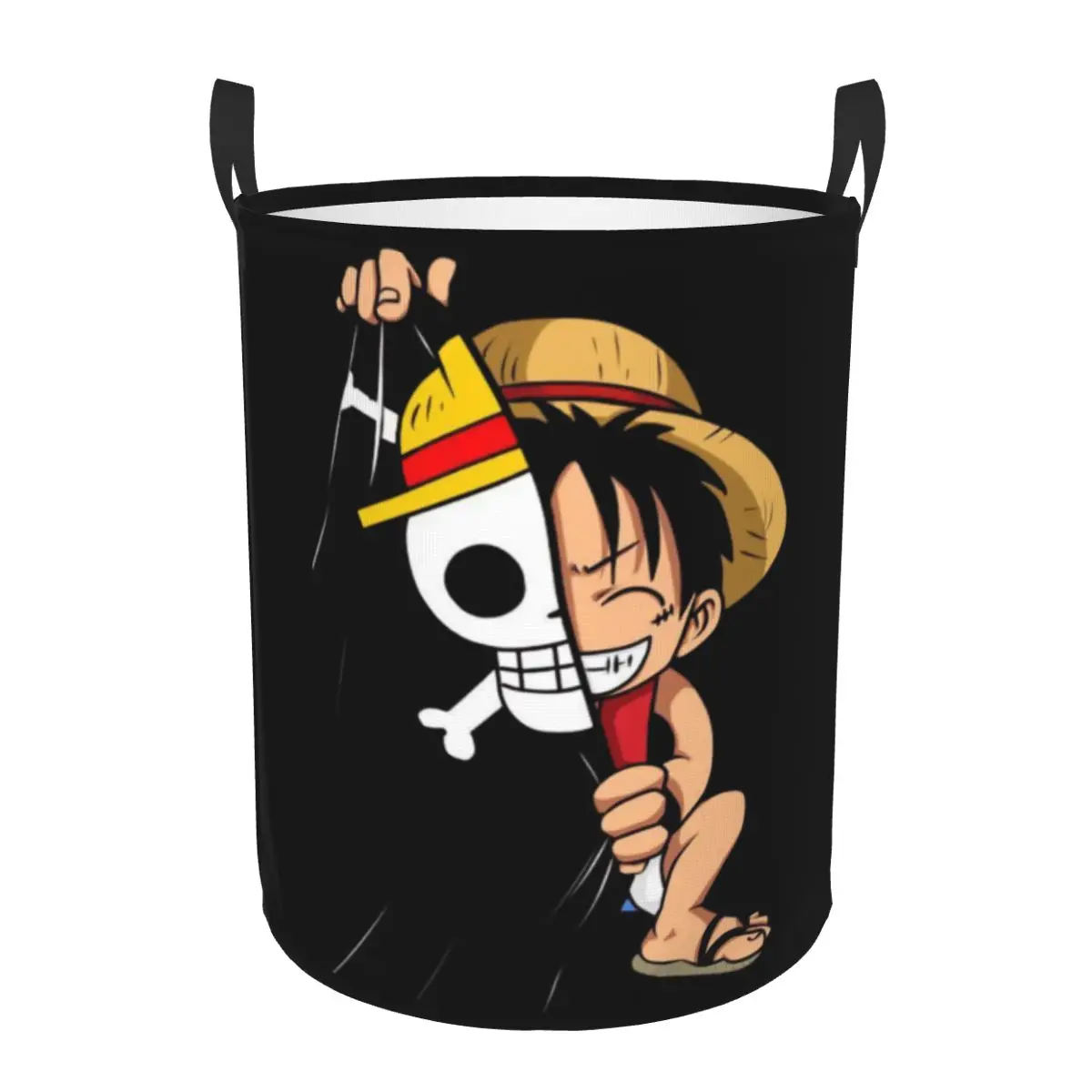 Custom Pirates Skull One Pieces Laundry Basket Collapsible