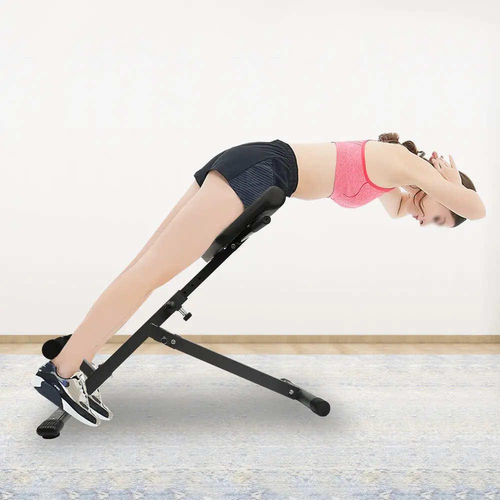 Roman Chair Back Extension Machine - Adjustable Lower Back Hyperextension Bench