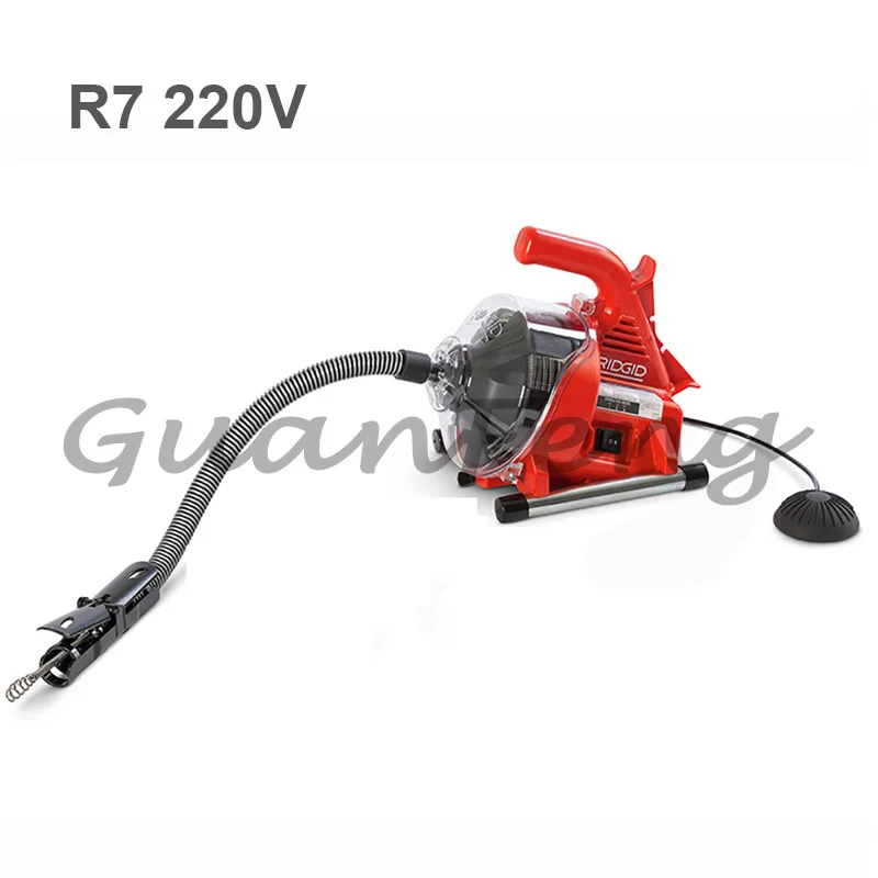 120W 220V Auto‑Feed Electric Drain Cleaner, 19‑28MM Flexible Shaft Sewer Pipe Dredging Machine for  Kitchen Pipeline Cleaning