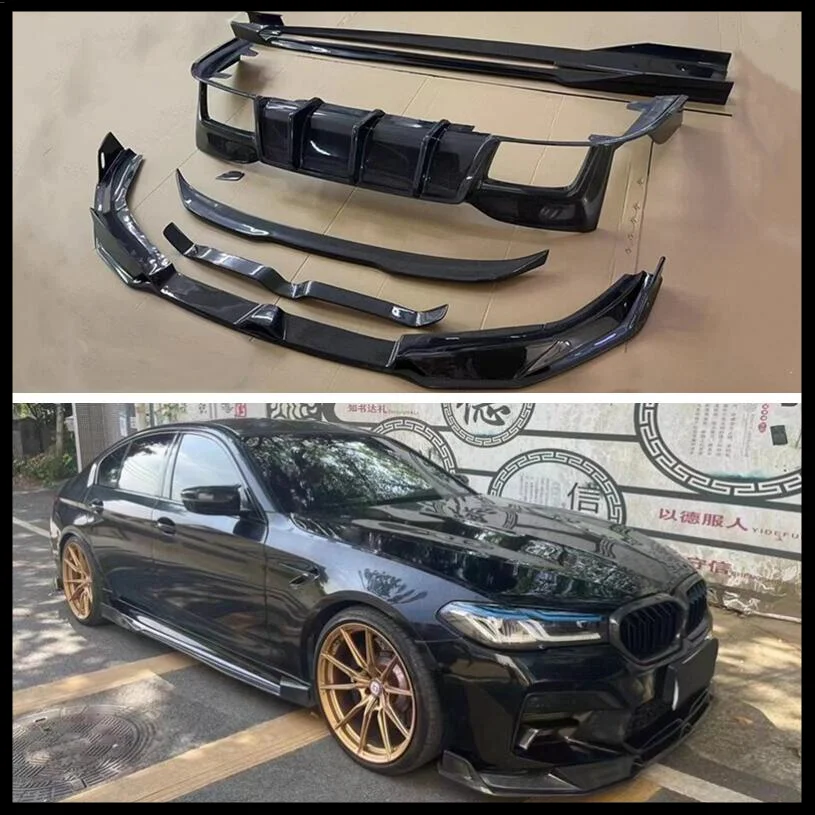 

New！ For BMW M5 F90 2021 2022 2023 Carbon Fiber Front Bumper Lip Rear Diffuser Body Side Skirt Kit Trunk Spoiler Modification