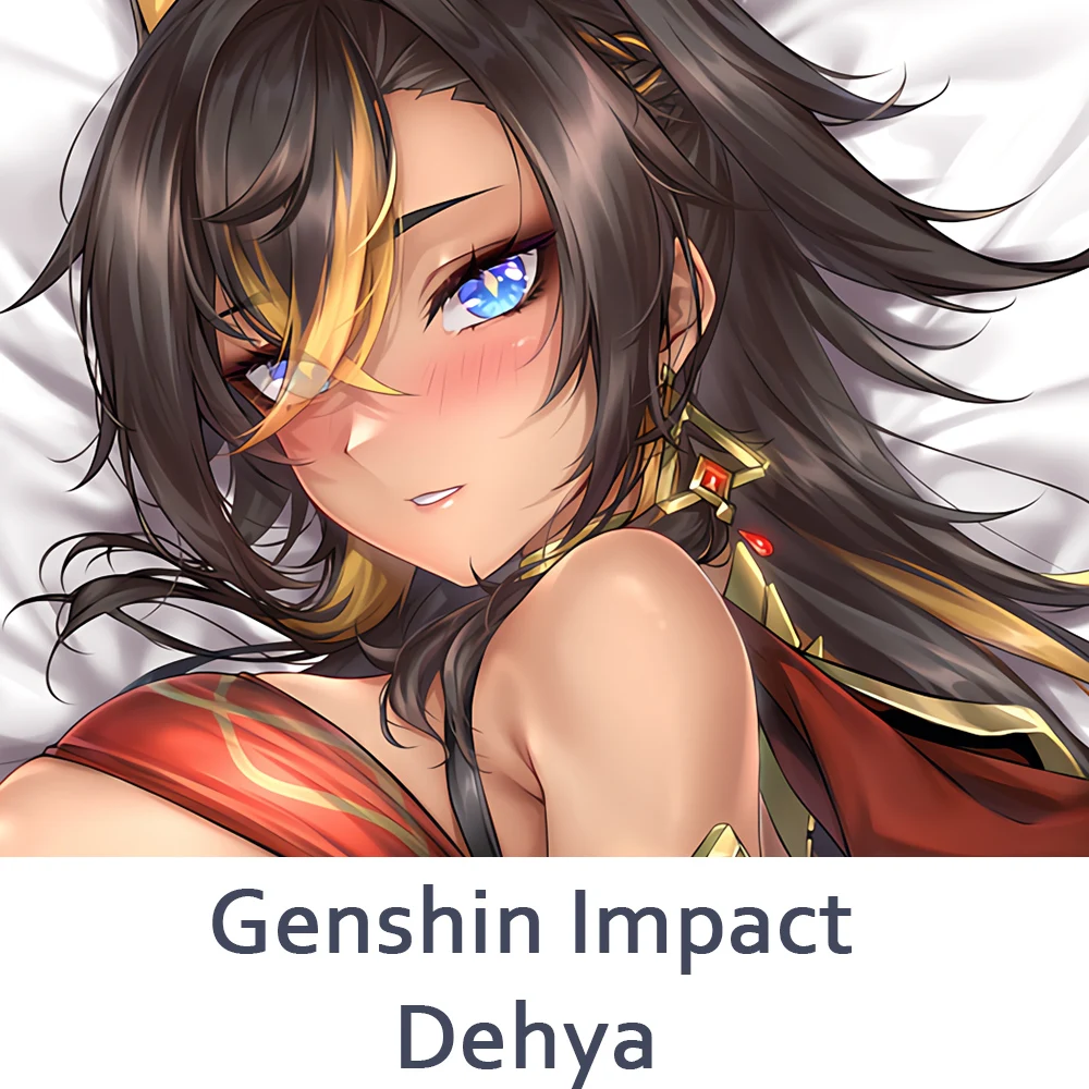 Genshin Impact Dehya Cosplay Anime Game Pillow Case Dakimakura Hugging Body Pillowcase Otaku Cushion Pillow Cover