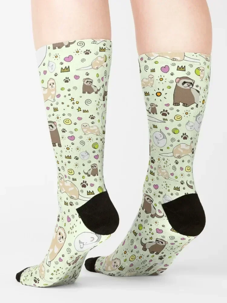 Ferret Magic Socks Crossfit compressão Halloween Mulher Meias Masculinas