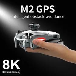 M2 PRO GPS Drone 8K Profesjonalny podwójny aparat 4K 360°° Unikanie przeszkód Silnik bezszczotkowy Quadcopter WIFI FPV RC Drony Zabawki prezentowe