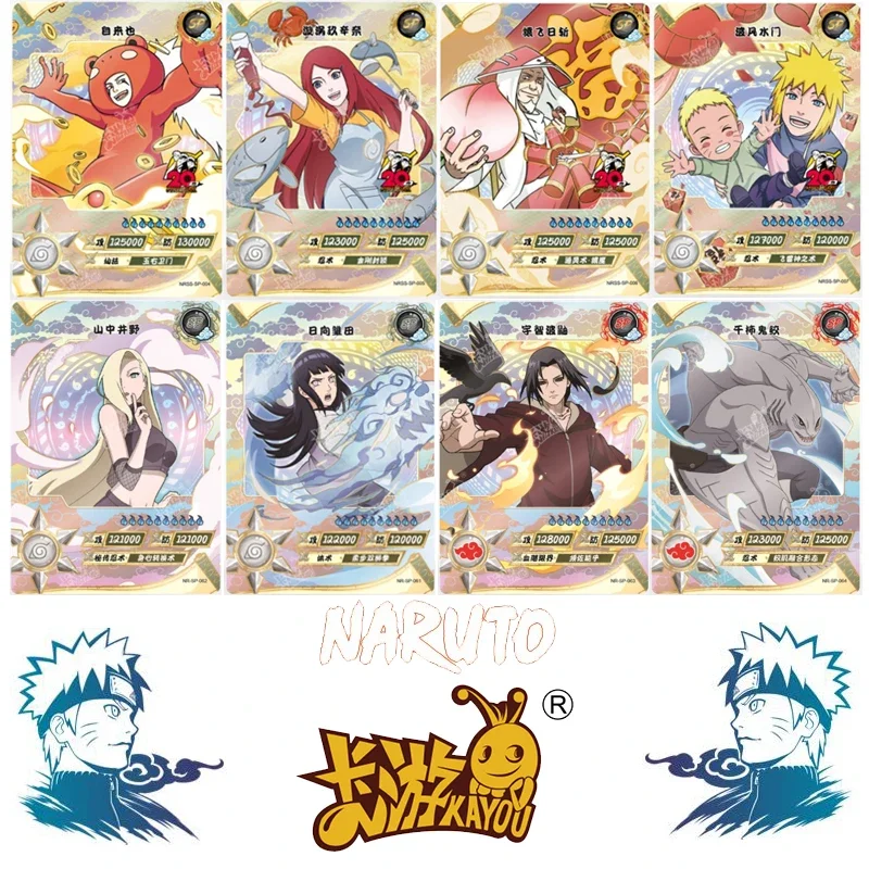 KAYOU NARUTO Jiraiya Namikaze Minato SP card Family board game toys Bronzing anime collection flash card Christmas birthday gift