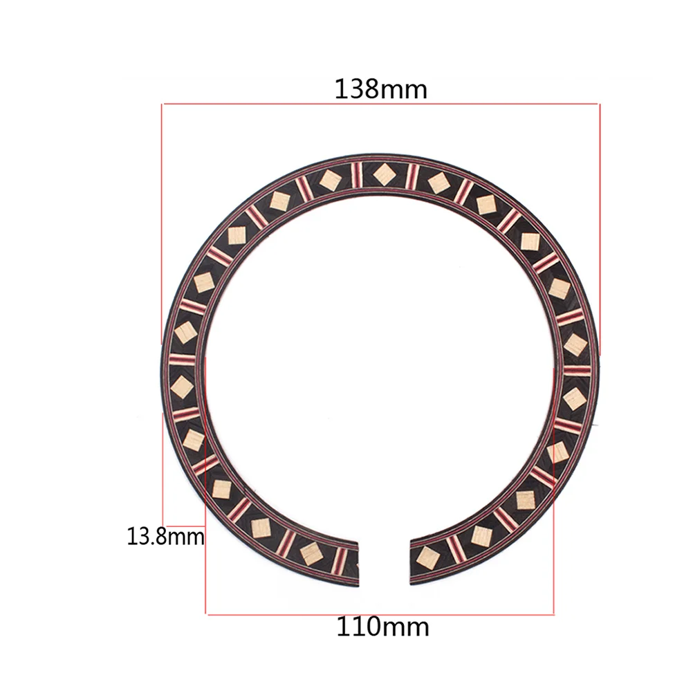 

3Pcs Rosewood Guitar Rosette Accessories Acoustic Guitar Soundhole Wooden Parts Polished Surface Color Changing Gxb02 Black