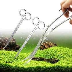 Aquarium Cleaning Tools Kit Fish Tank Aquatic Trimming Plant Tweezers Scissor Spatula Aqua Scaping Tools Stainless Steel