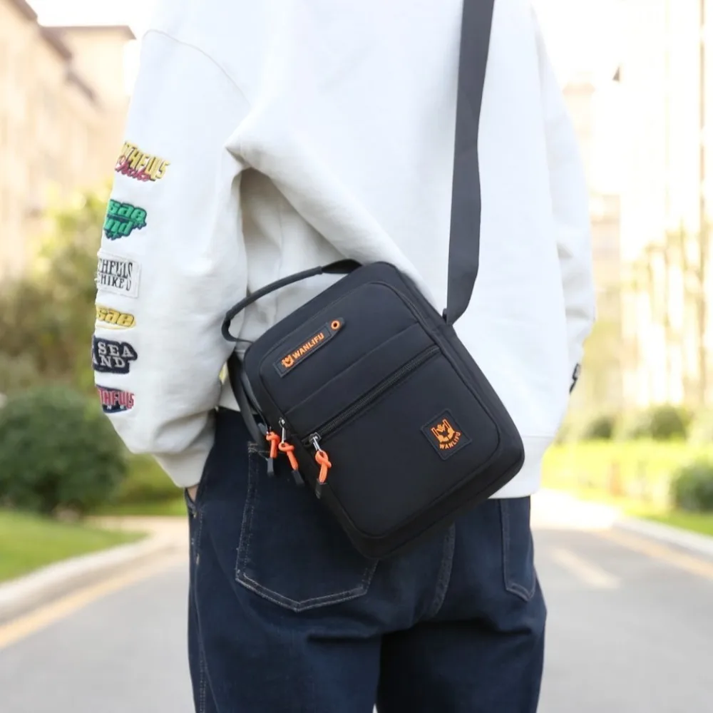 

Fashion Oxford Men's Shoulder Bag Multi-pockets Waterproof Men's Business Bag Square Large Capacity Canvas Crossbody Bag Work