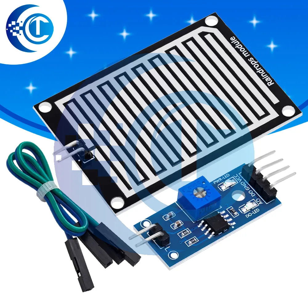 For Arduino-Compatible EGBO Rain Sensor Module (1PC) - Weather Humidity Detector for Relay Control