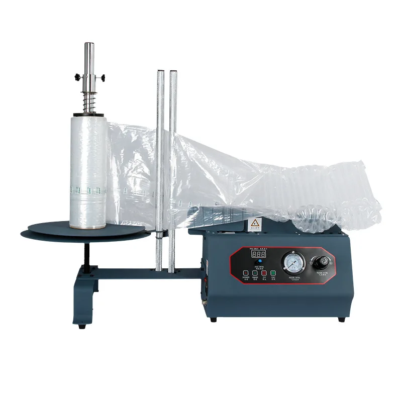 Bubble coil buffer air cushion small automatic filling air column bag continuous rolling Q bag, electric inflation