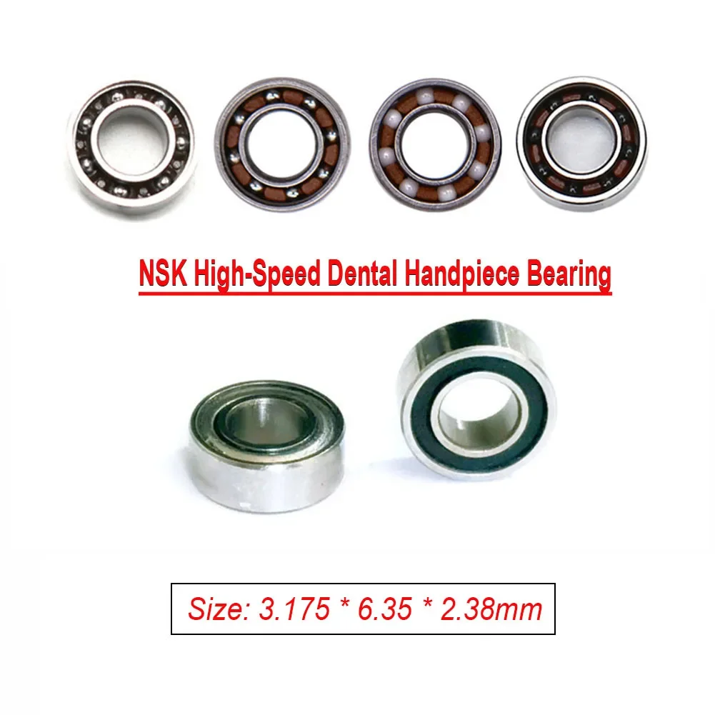 5/20Pcs Dental Bearing NSK High Speed Handpiece Steel Ceramic Balls Bearing 3.175*6.35*2.38mm Air Turbine Equipment Accessories