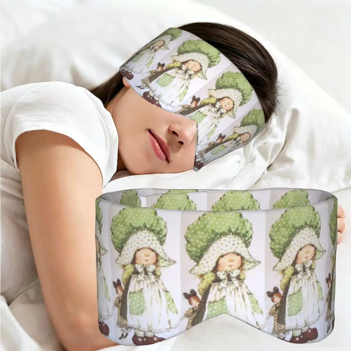 Sarah Kay Kitten Knitted sleep mask Light Blocking Portable Eye Cover for Girls Boys Home Sleeping Party Gift Eyeshade eyepatch