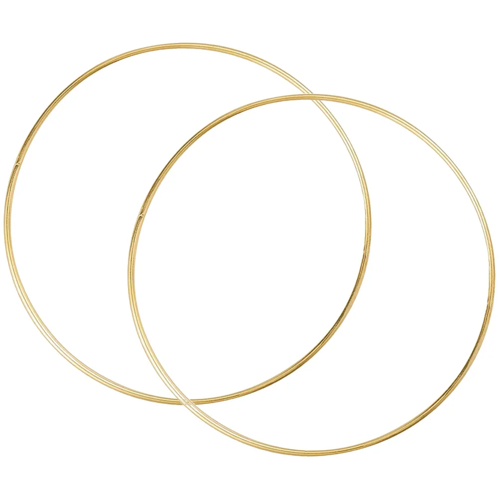 2Pcs Dreamcatcher Circles Metal Wreath Frame for DIY Craft Rings Gold Plated Windbell Decorative Home Decoration Supplies