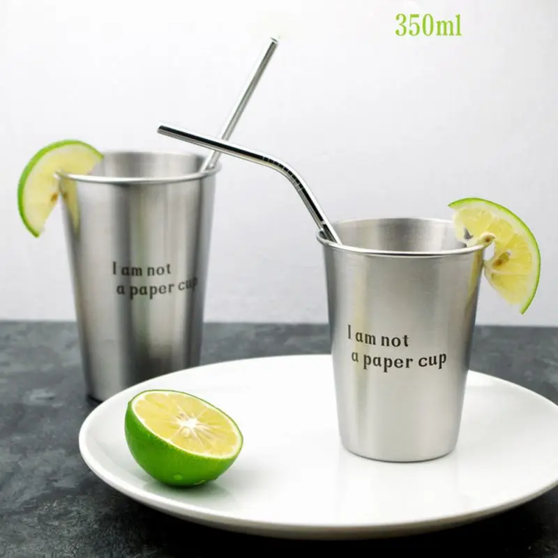 

350ML Stainless Steel Water Cup Industrial Style Flamingo Beer Mugs Ice Coffee Mugs Homemade Cold Drinks Summer Essential Items