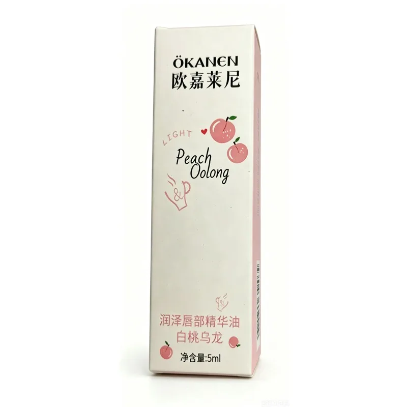 5ml Peach Oolong Lip Essence Oil Hydrating Lip Care Serum Repair Dry Cracked Chapped Lips Moisturizing Lip Balm Makeup Primer