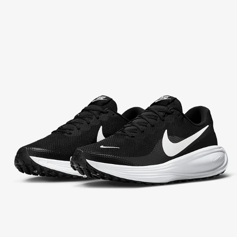 Nike Men's Revolution 8 Mesh Breathable Black White Running Shoes HJ9198-003