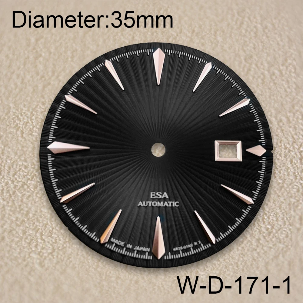 Cadran Cocktail avec Logo S 35mm, adapté au mouvement japonais NH35, cadran rouge de haute qualité, accessoires de Modification de montre