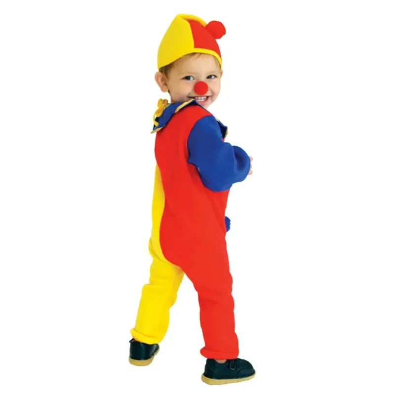 Children Cosplay Clown Costumes for Girls Boys Toddler Outfit Halloween Purim Carnival Jumpsuit Fancy Party Performance Clothing